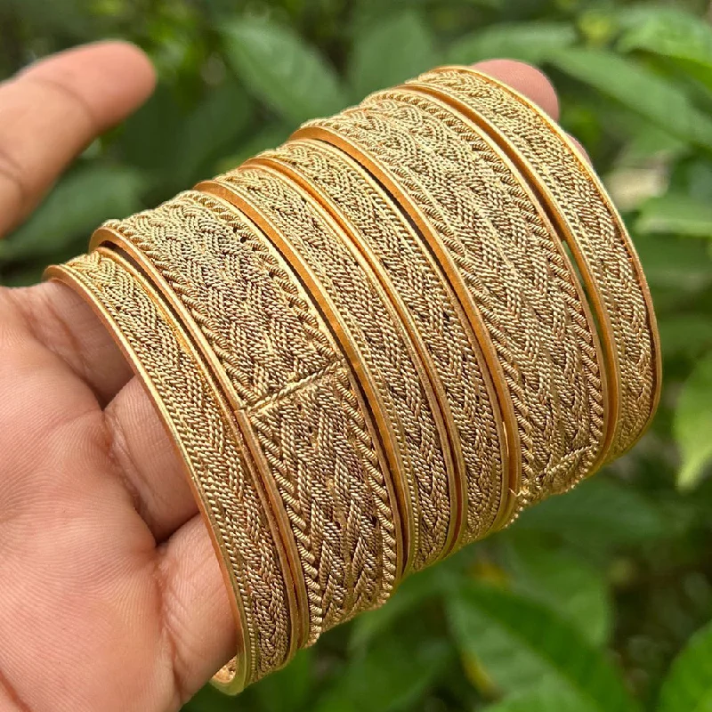 Bangles For Office Look-Neetu Art Gold Plated Bangles Set