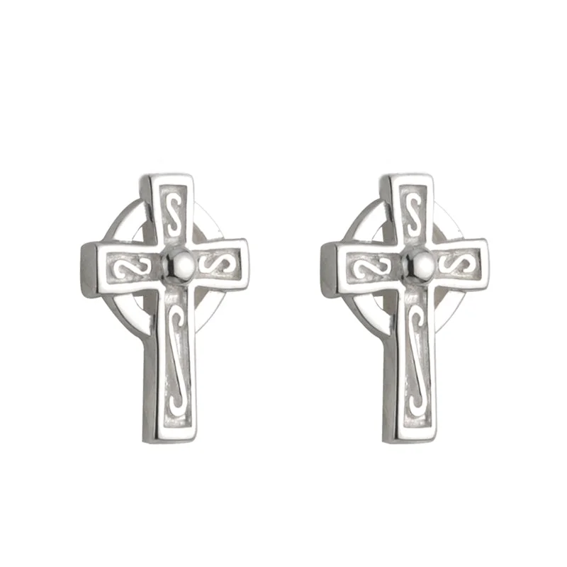 Minimalist Earrings-Communion Celtic Cross Earrings