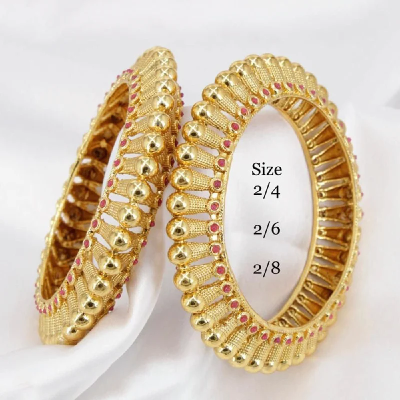 Personalized Gold Bangles For Women-Darshana Jewels  Gold Plated Pota Stone Bangles