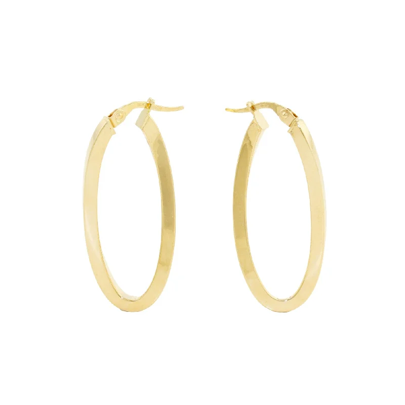 Wedding Earrings For Bridesmaids-10k x Square Swivel Twist Hoops