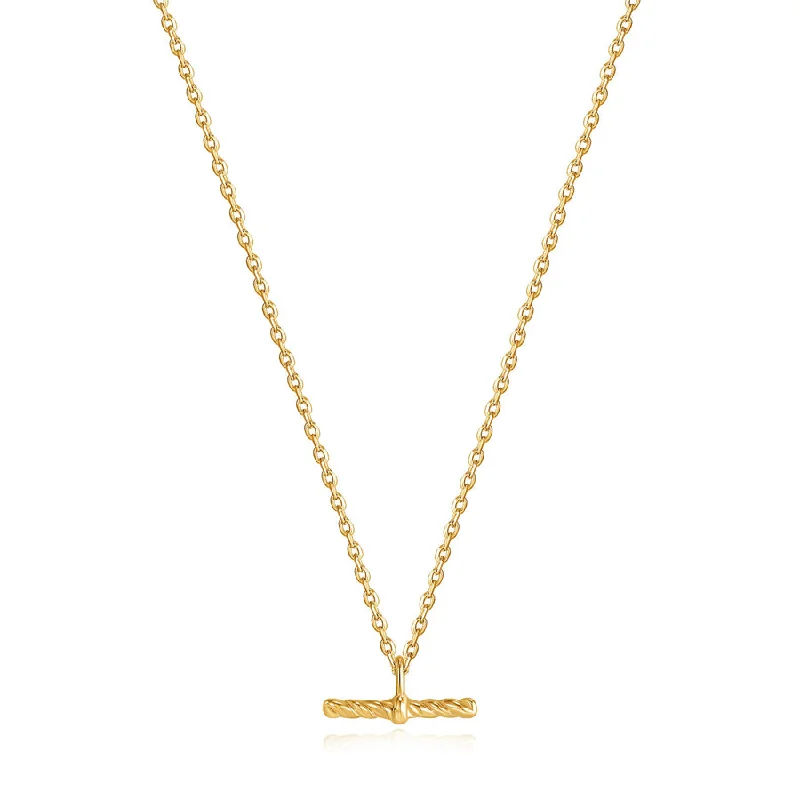 Minimalist Gold Necklaces -GOLD ROPE T0BAR NECKLACE