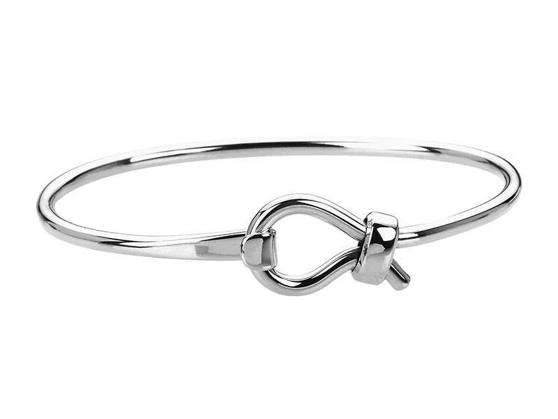 Bangles For Casual Party-Sterling Silver Loop Bangle