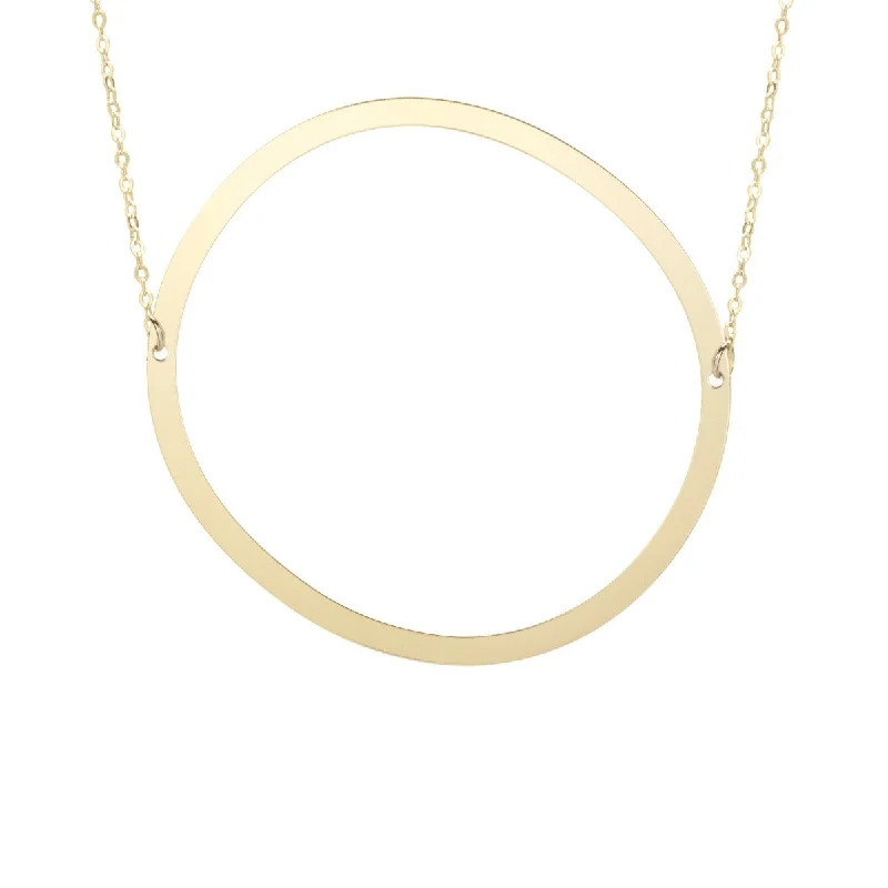 Adjustable Chain Necklaces -14K Yellow Gold Polished Initial O 18" Necklace with Lobster Clasp RCO10908-18