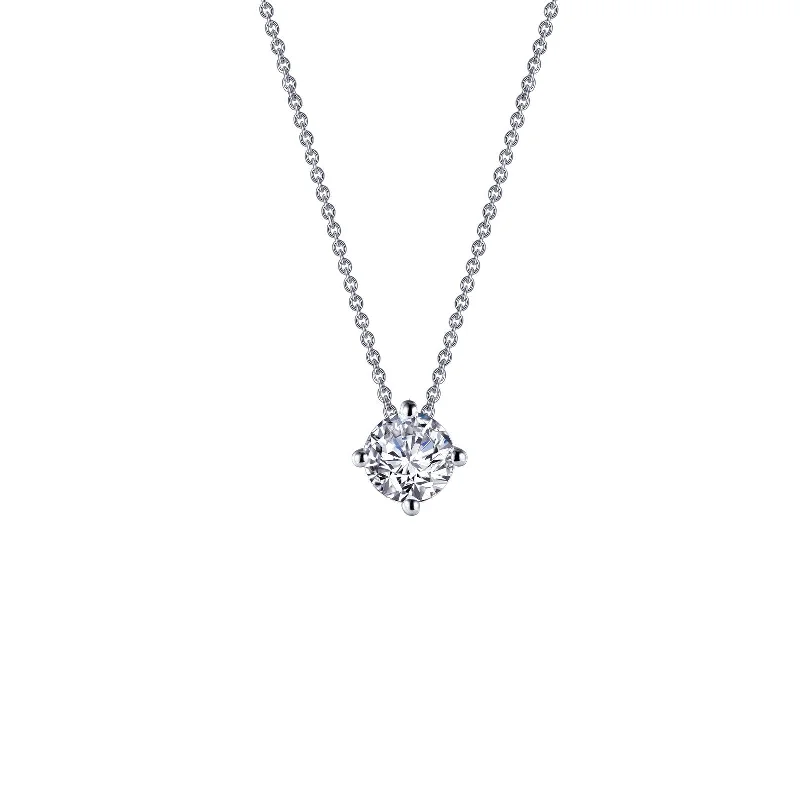 Butterfly Necklaces -NK CL SS PT 1.1CTTW SOLITAIRE