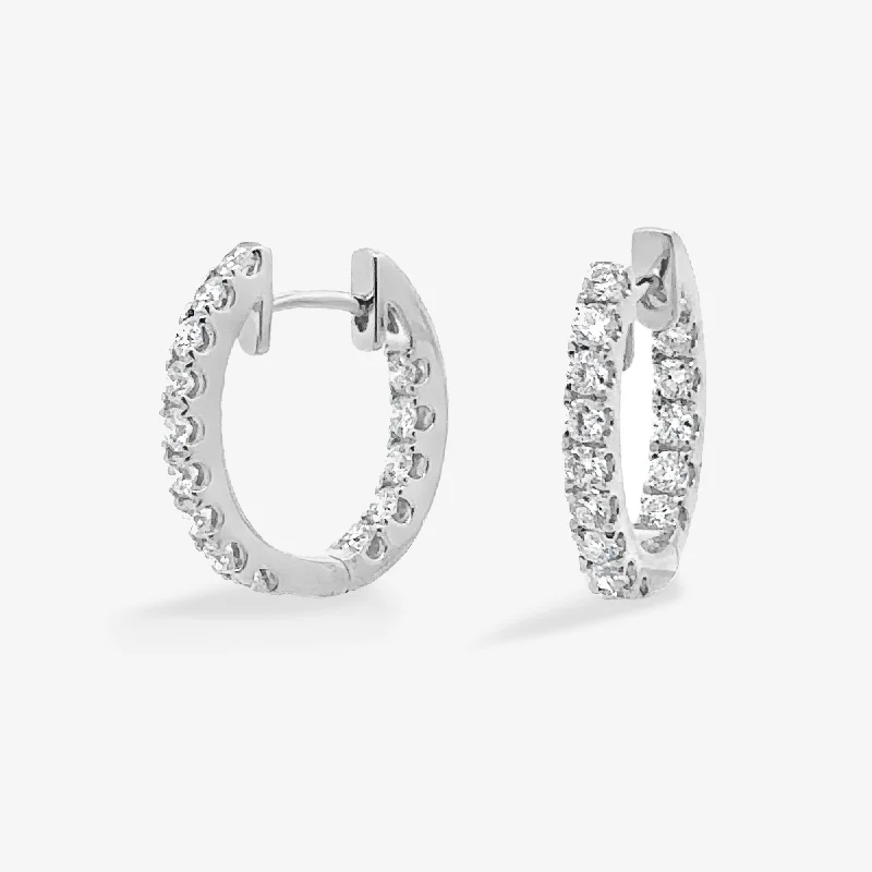 Party Earrings For Women-Eternity 0.90CT Diamond Huggie Earrings